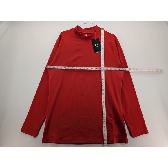 NWT Under Armour ColdGear Armor Fitted Mock Long Sleeve in Radiant Red sz L - Picture 6 of 6